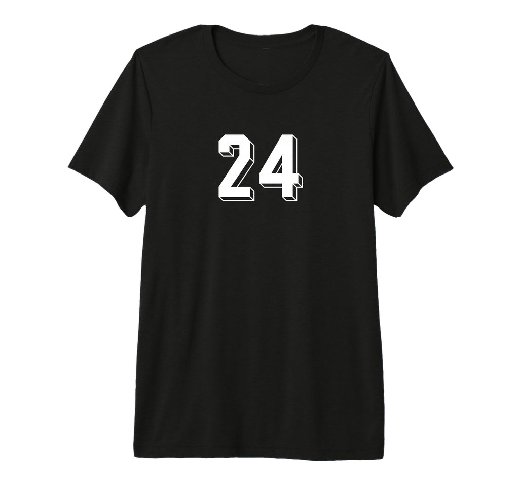 Number 24 80S 90S Soccer Team Jersey T-Shirt - Custom Art Print Unisex