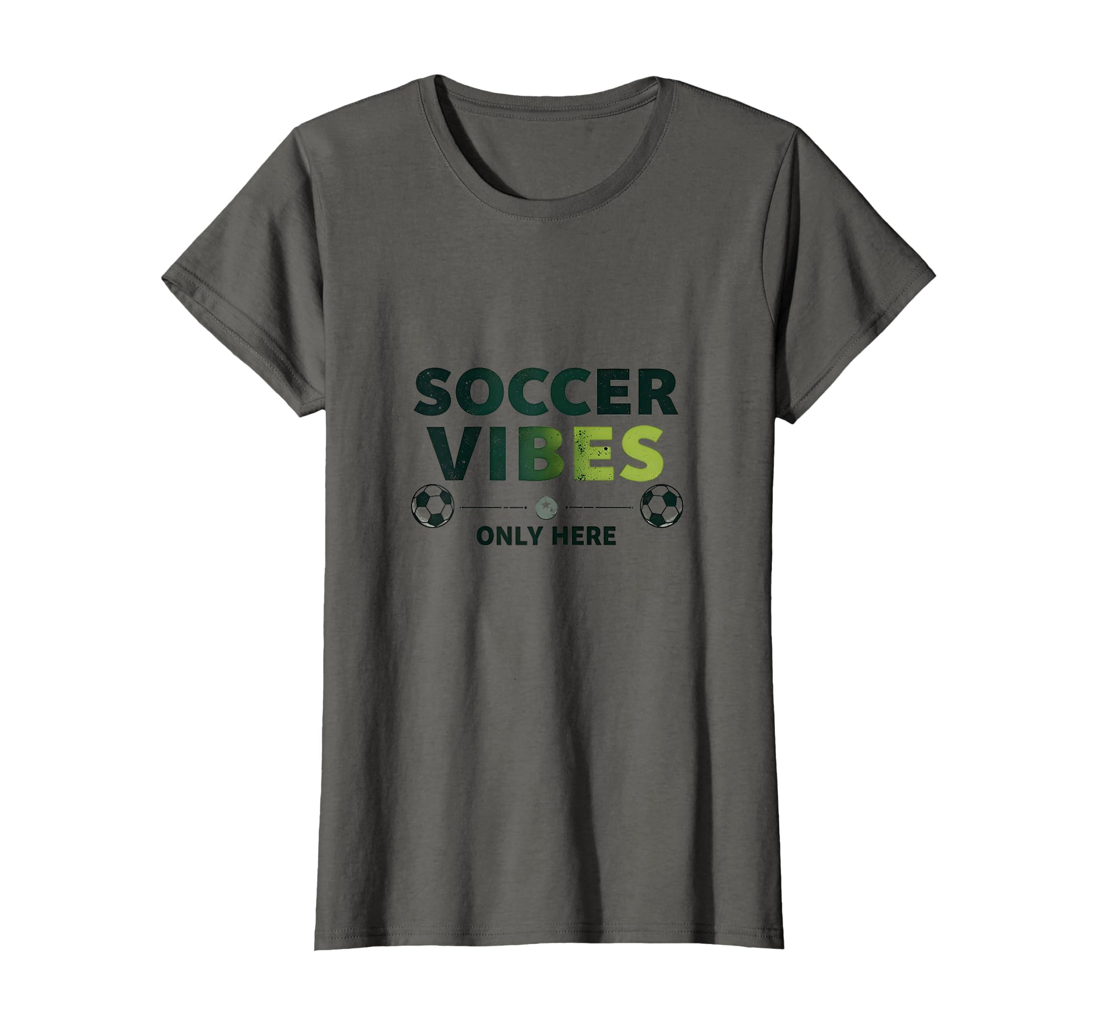 Soccer Vibes Only Here T-Shirt - Aesthetic Graphic Men Women