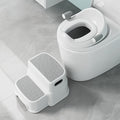 Potty Training Toilet Seat with Kids Step Stool Anti-Slip Toddler Seat, Soft Cushion, Baby Potty Training Set for Boys & Girls (Grey)