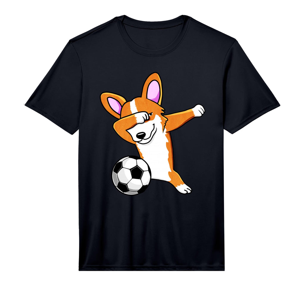 Dabbing Corgi Funny Dog Soccer Lovers T-Shirt - Streetwear Style Unisex