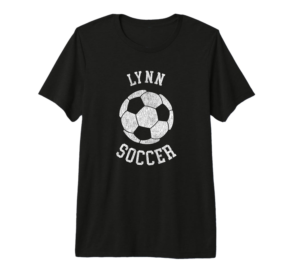 Lynn Soccer Distressed 90S Tri Blend T-Shirt - Unique Graphic Unisex