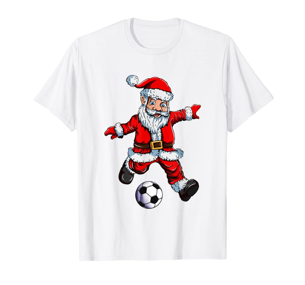Santa Claus Plays Soccer Sportsman T-Shirt - Unique Graphic for Adults