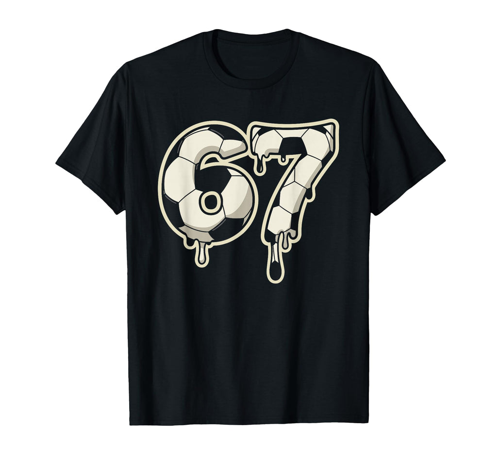 6 7 Soccer Ball Drip Six Seven Meme T-Shirt - Unique Graphic Men Women