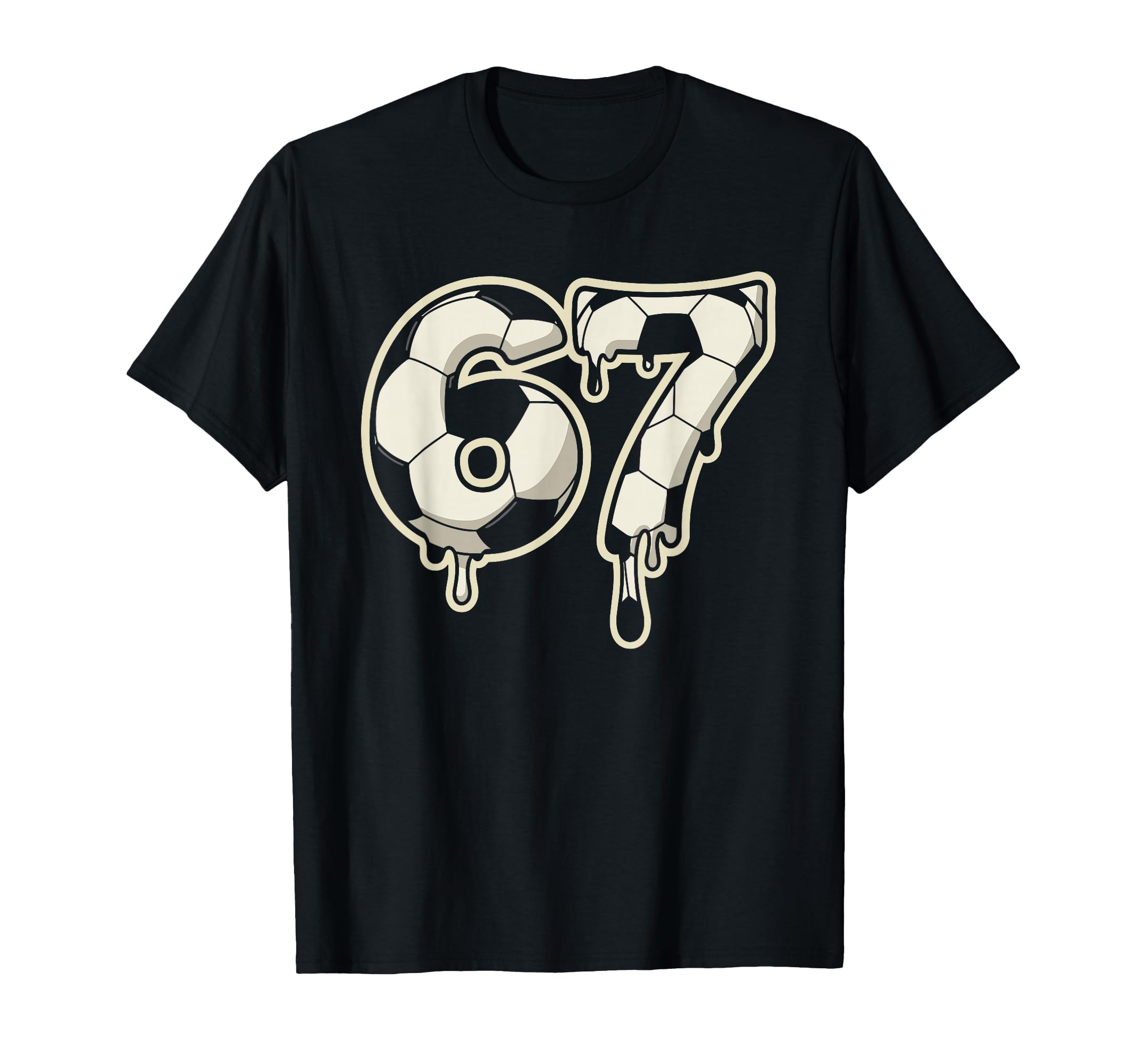 6 7 Soccer Ball Drip Six Seven Meme T-Shirt - Unique Graphic Men Women