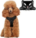 Dog Harness Step in Dog Vest Harness, Reflective Adjustable Puppy No Pull Harness Breathable Soft for Small and Medium Dogs Cats, Black, XS
