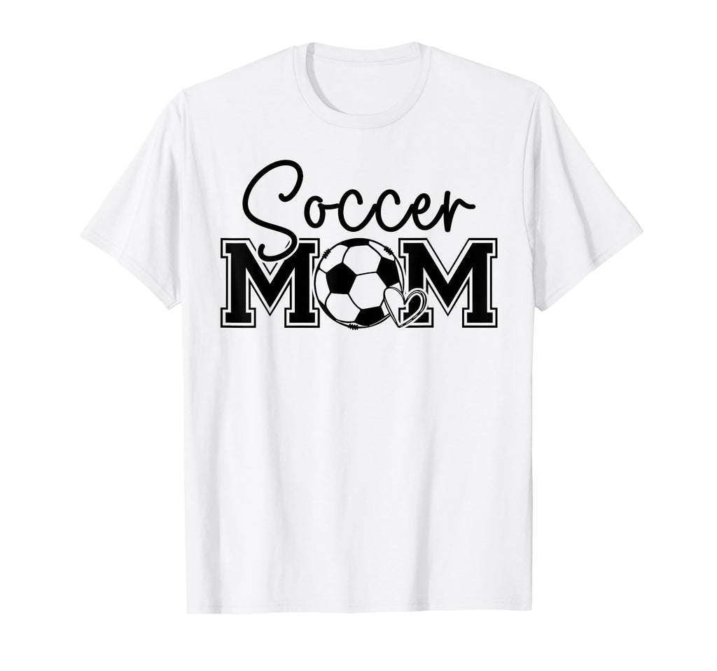 Soccer Mom Heart Game Day Vibes Soccer T-Shirt - Novelty Apparel Men Women