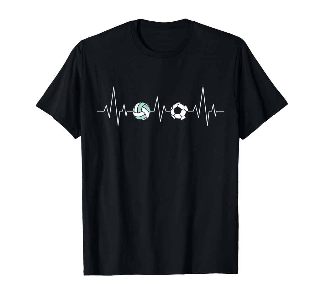 Soccer Volleyball Heartbeat Funny T-Shirt - Aesthetic Graphic Men Women