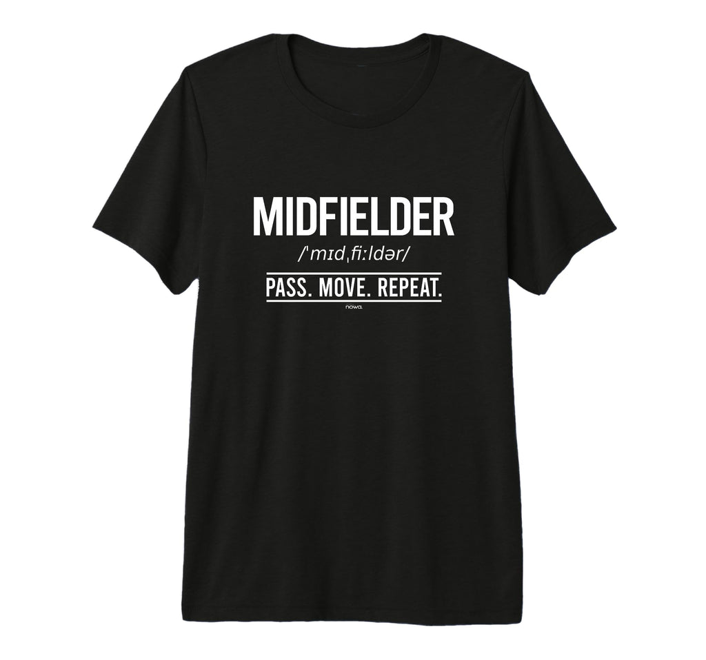 Football Midfielder Pass Move T-Shirt - Fun Novelty Design for Adults