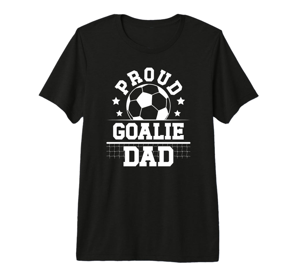 Mens Proud Soccer Goalie Dad Soccer T-Shirt - Minimalist Print for Adults