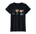 Peace Love Soccer Football Soccer T-Shirt - Fun Novelty Design Men Women