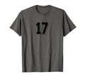 Number 17 80S 90S Soccer Team Jersey T-Shirt - Minimalist Print Men Women