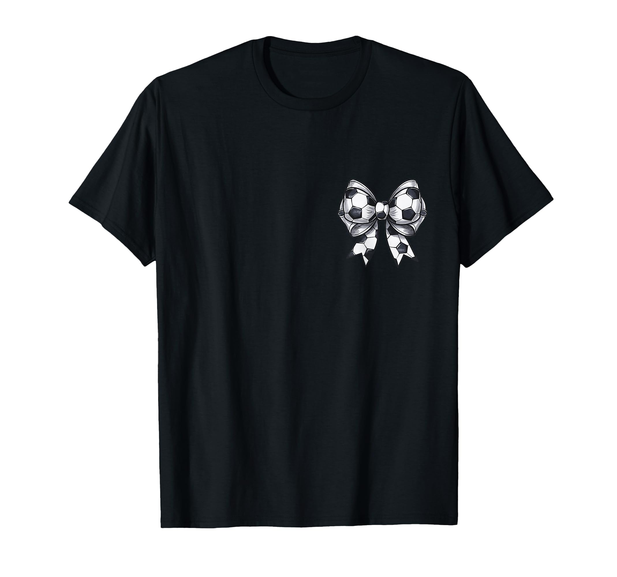 Soccer Sister Coquette Bow Front Back T-Shirt - Trendy Graphic for Adults