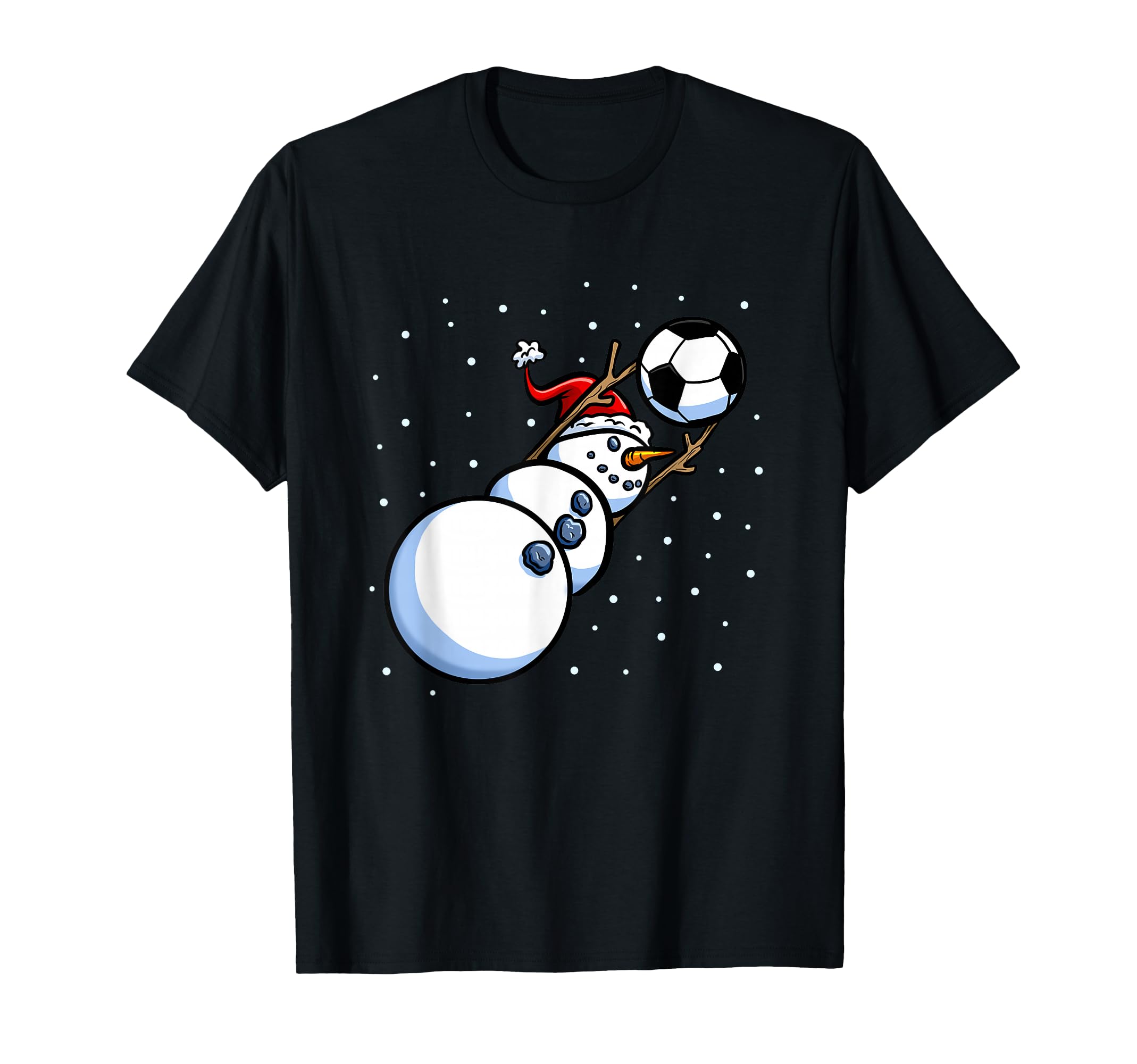 Goalkeeper Soccer Snowman T-Shirt - Trendy Graphic Men Women