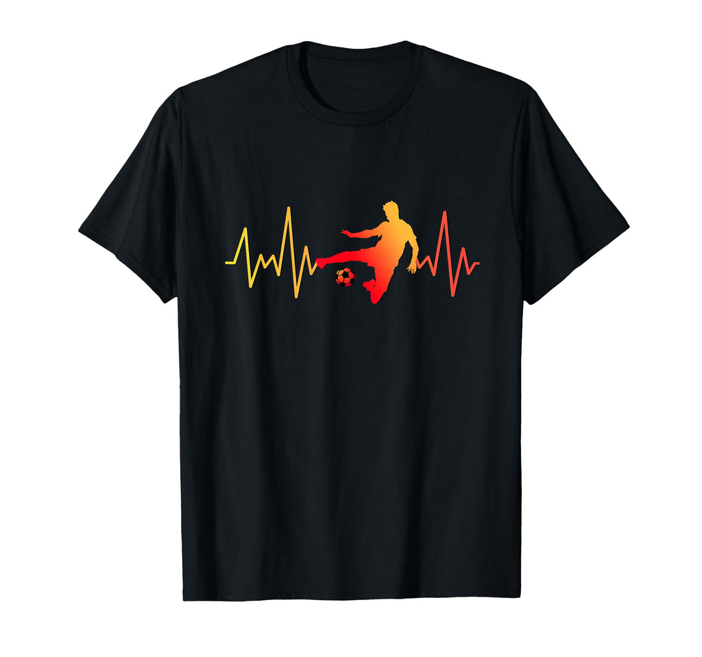 Soccer And Heartbeat T-Shirt - Fun Novelty Design Unisex
