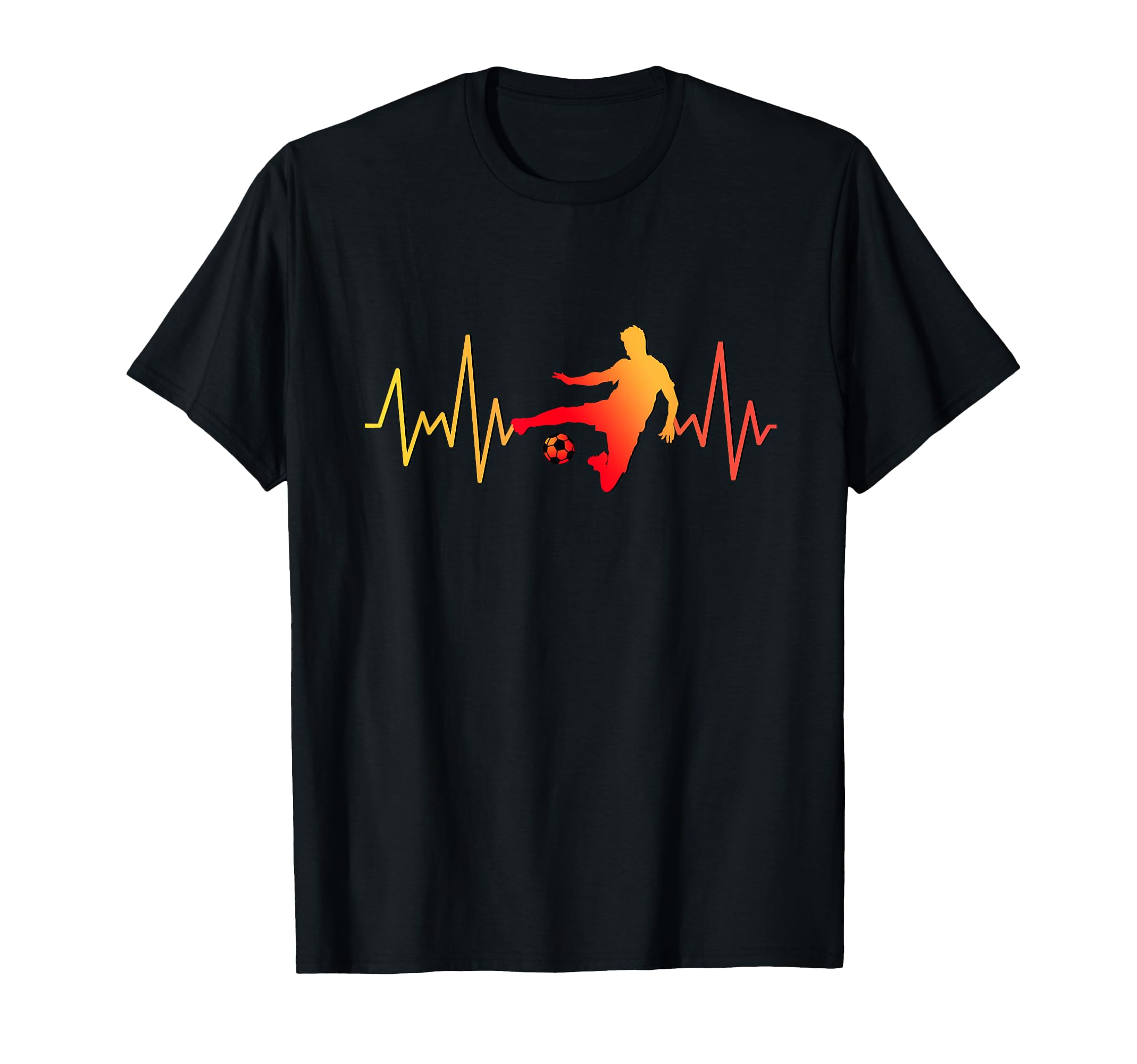 Soccer And Heartbeat T-Shirt - Fun Novelty Design Unisex