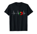 Portugal Soccer Futebol Heartbeat T-Shirt - Casual Everyday Wear Men Women