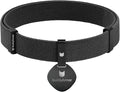 Safety Cat Collar and ID Tag Set - Elastic Quick Release Non Breakaway Personalized Anodized Aluminum Engraved Pet Name Tag, Lightweight for Kitten Small Large Cats