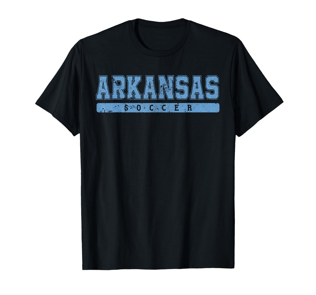 Arkansas Soccer Sky Blue Text T-Shirt - Aesthetic Graphic Unisex