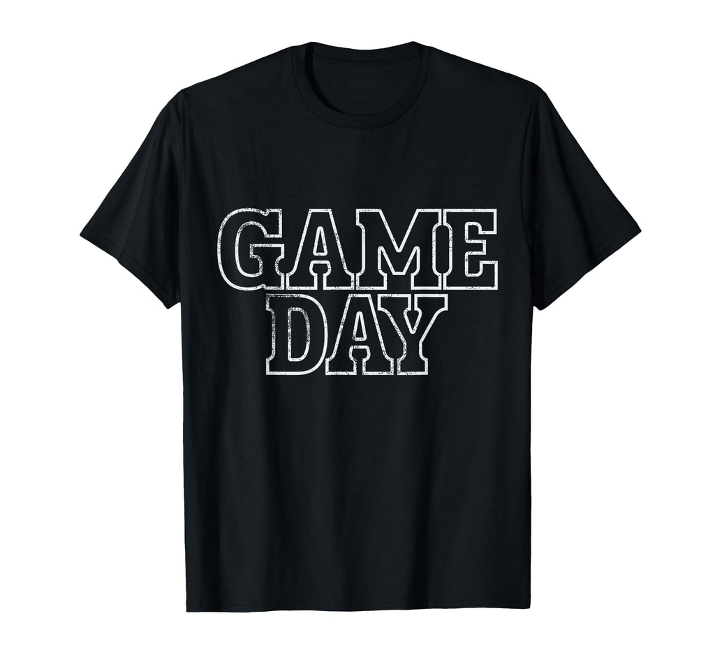 Black Game Day Football Basketball T-Shirt - Fun Novelty Design for Adults
