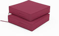 Patio Chair Cushions 19 X 19 X 4 Inch Waterproof Outdoor Seat Cushions for Patio Furniture, Outdoor Sofa Couch Pads with Ties & Handle, Set of 2, Fuchsiared