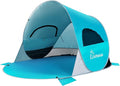 WolfWise UPF 50+ Easy Pop Up 3 Person Beach Tent Sport Umbrella Instant Sun Shelter Tent Sun Shade Canopy