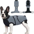 Idepet Dog Recovery Suit Female,Dogs Onesie Suit Surgery Male Breathable Pet Bodysuit for Spay Neuter E-Collar & Cone Alternative Surgical Suit Puppy Abdominal Anti Licking Wounds Shirt (Gray, XL)