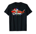 Santa Shark Soccer Football T-Shirt - Casual Everyday Wear Men Women