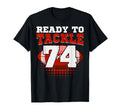 Football 74Th Birthday Player Tackle T-Shirt - Streetwear Style Men Women