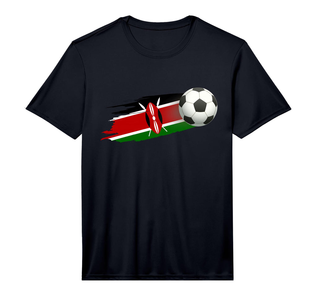 Kenya Soccer Ball Kenya Flag Jersey T-Shirt - Minimalist Print for Adults