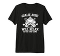 Funny Hockey Goalie Aunt Ice Hockey T-Shirt - Graphic Print Men Women
