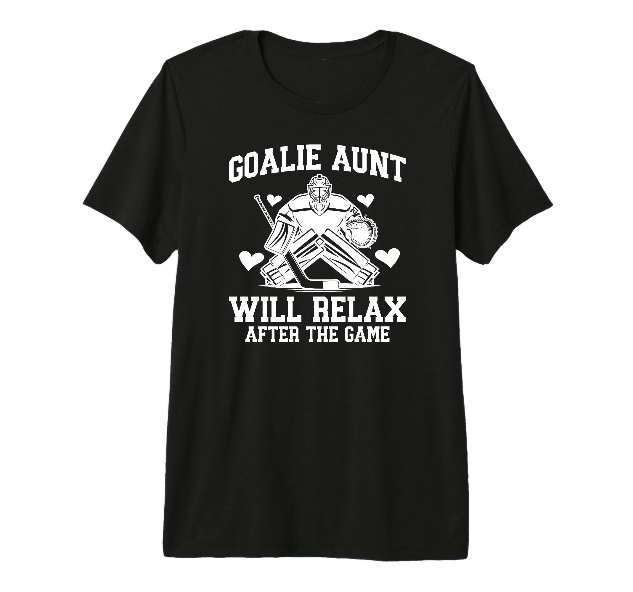 Funny Hockey Goalie Aunt Ice Hockey T-Shirt - Graphic Print Men Women