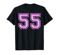 55 Number Fifty Five Sports Varsity T-Shirt - Unique Graphic Men Women