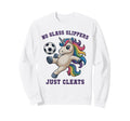 Kawaii Soccer Unicorn Just Cleats Sweatshirt - Minimalist Print Unisex