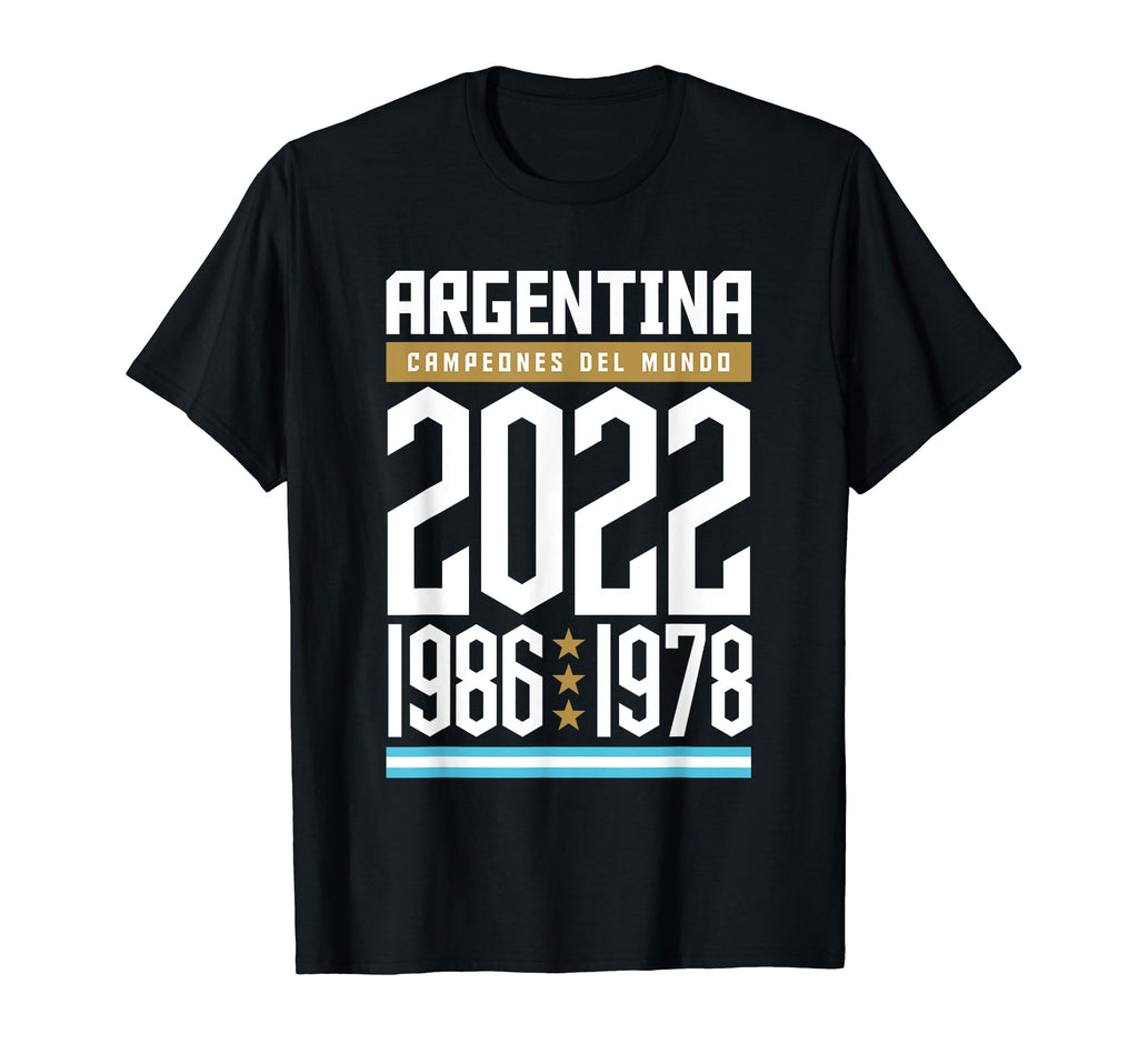 Argentina World Champion 2022 Soccer T-Shirt - Aesthetic Graphic Unisex