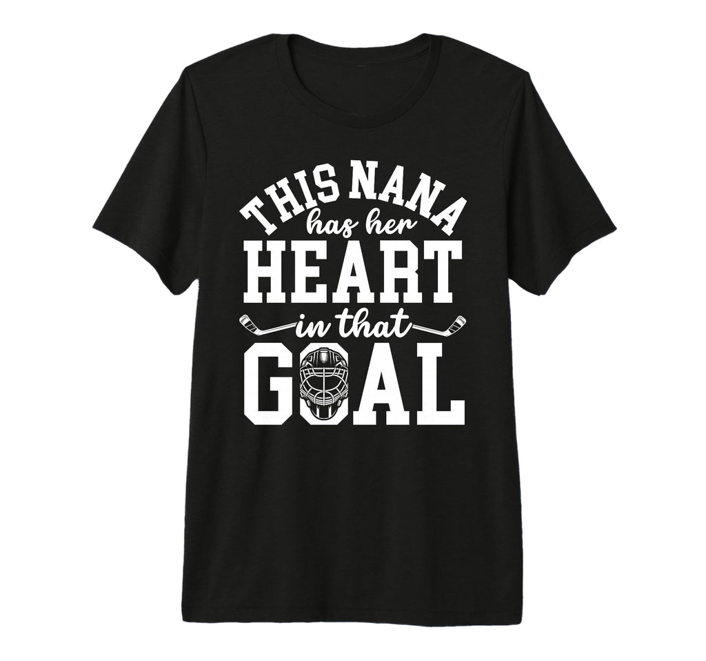 Proud Hockey Goalie Nana Hockey T-Shirt - Minimalist Print Unisex