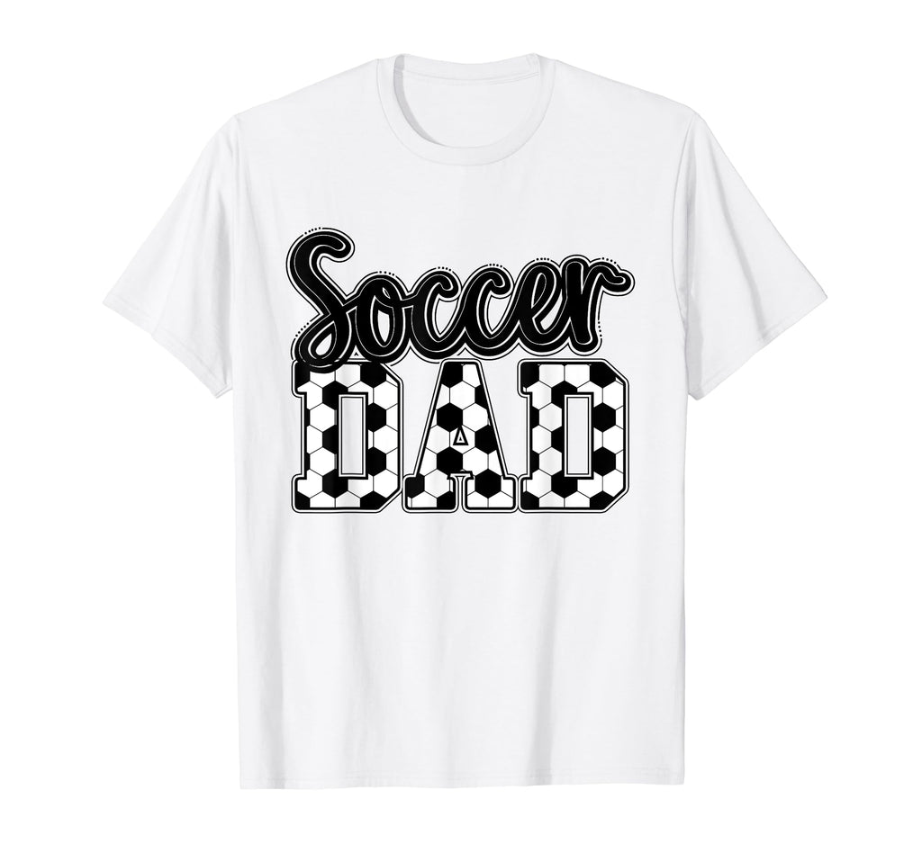 Soccer Dad Groovy Game Day Dad Life T-Shirt - Minimalist Print Unisex