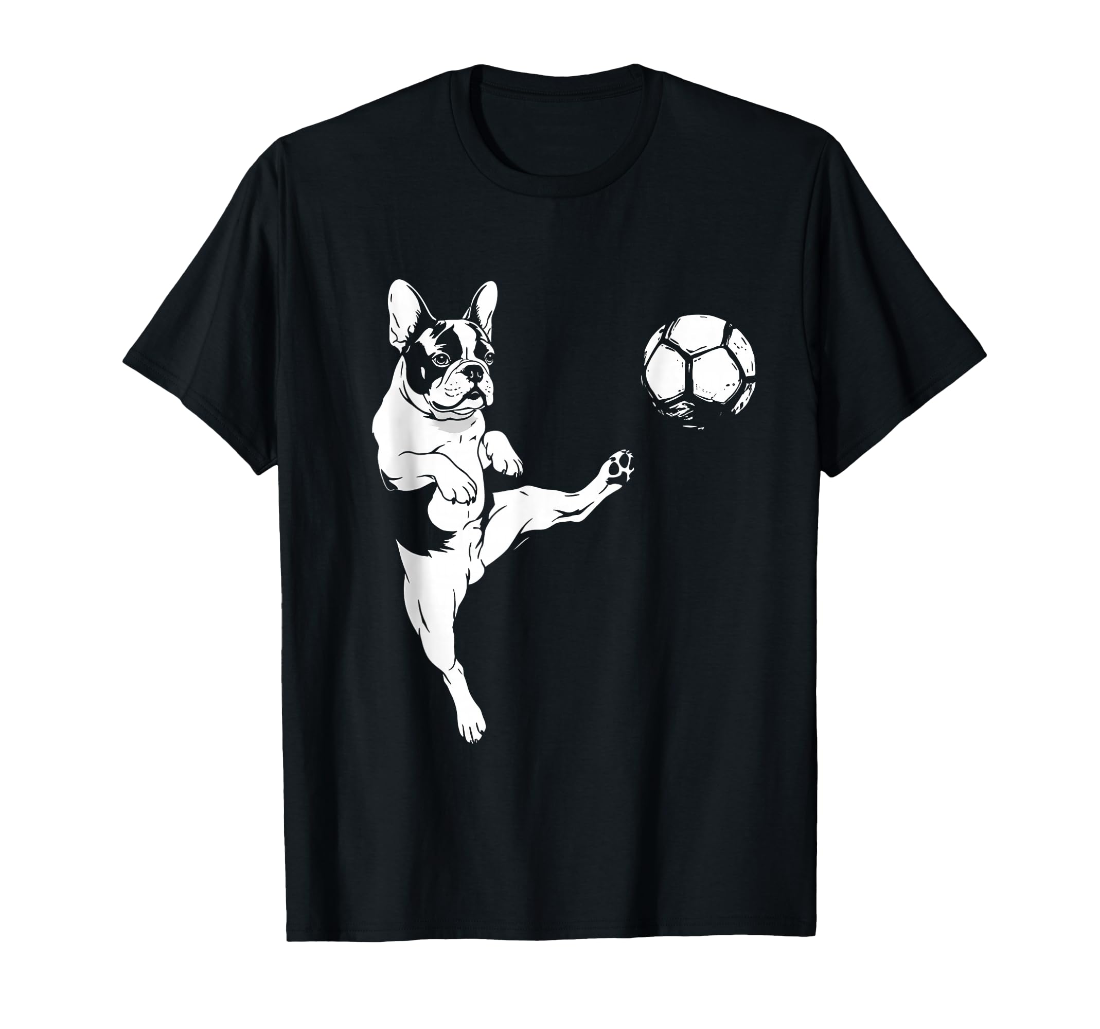 French Bulldog Soccer Player T-Shirt - Casual Everyday Wear Men Women