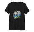 Proud Soccer Mom Family Fan Soccer T-Shirt - Minimalist Print for Adults