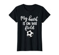 Soccer My Heart Is That Field T-Shirt - Unique Graphic Unisex
