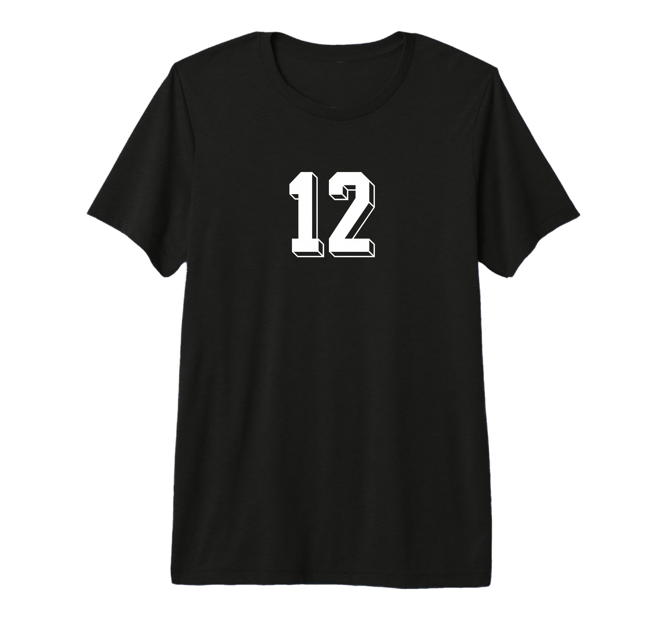Number 12 80S 90S Soccer Team Jersey T-Shirt - Fun Novelty Design Unisex