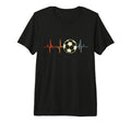 I Love Soccer Heartbeat Football T-Shirt - Novelty Apparel for Adults