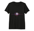 Soccer Heartbeat Minimalist Tri Blend T-Shirt - Streetwear Style Men Women