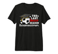 Last Soccer Season Soccer Senior Mom Tri T-Shirt - Unique Graphic Unisex