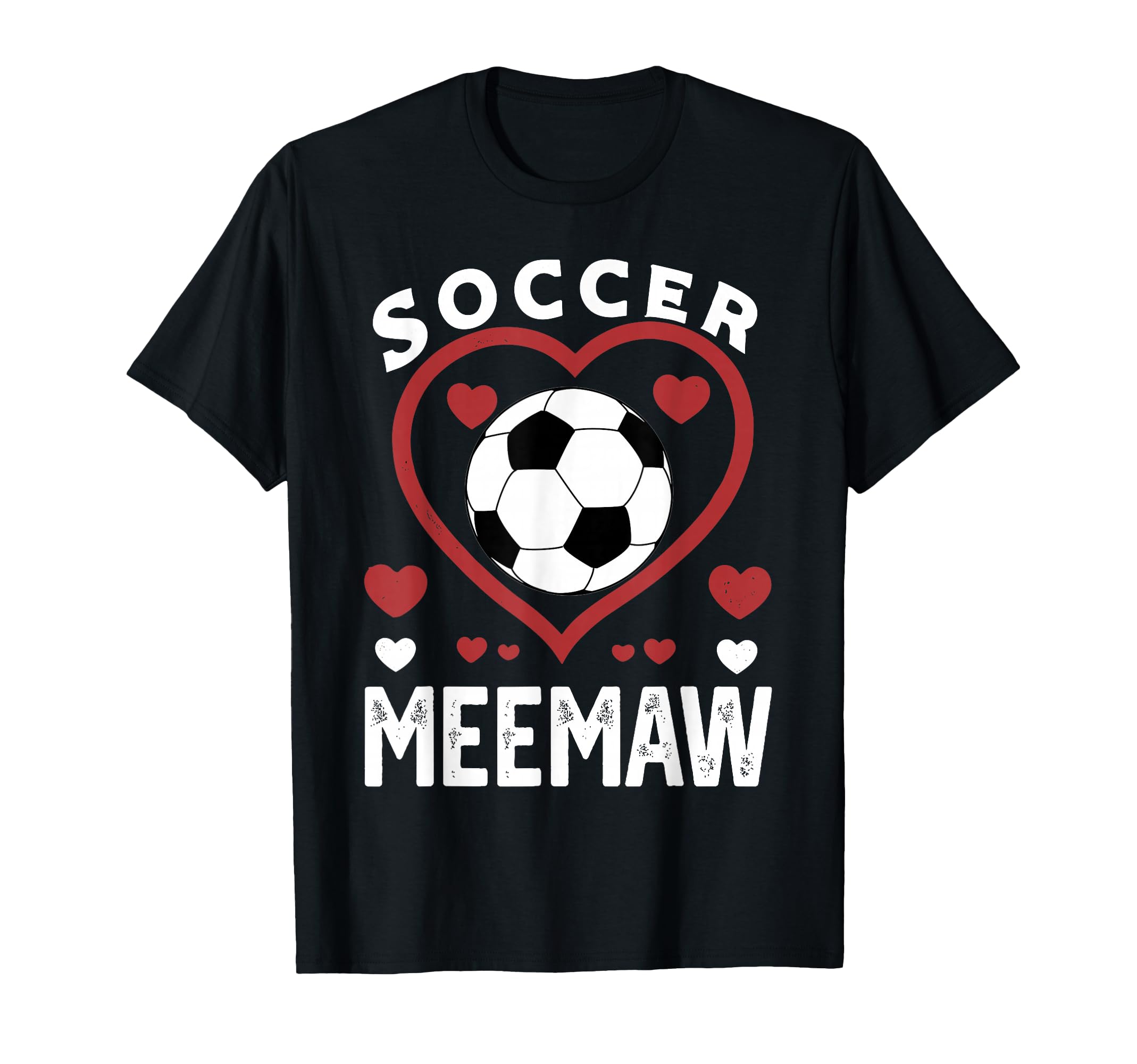 Soccer Meemaw Heart Meemaw Soccer T-Shirt - Fun Novelty Design Men Women