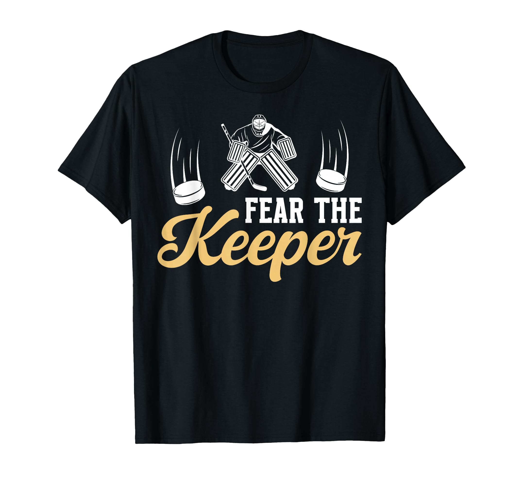 Fear Hockey Goalkeeper Mom Hockey T-Shirt - Streetwear Style for Adults