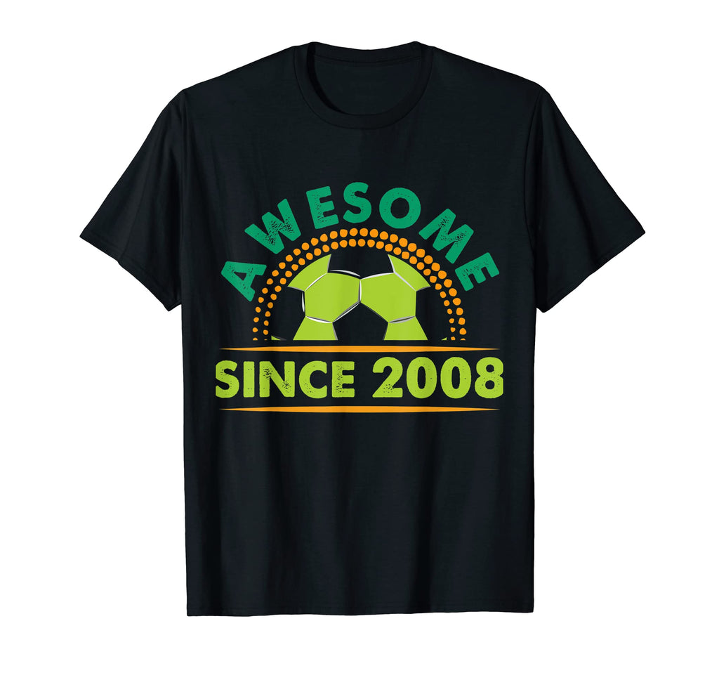Awesome Since 2008 Funny Soccer Players T-Shirt - Graphic Print Unisex