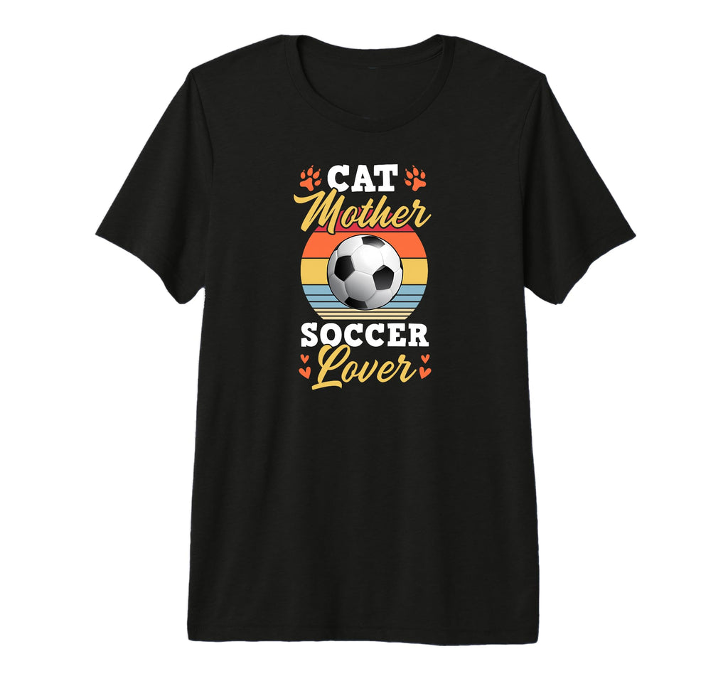 Cat Mother Soccer Lover Tri Blend T-Shirt - Novelty Apparel for Adults
