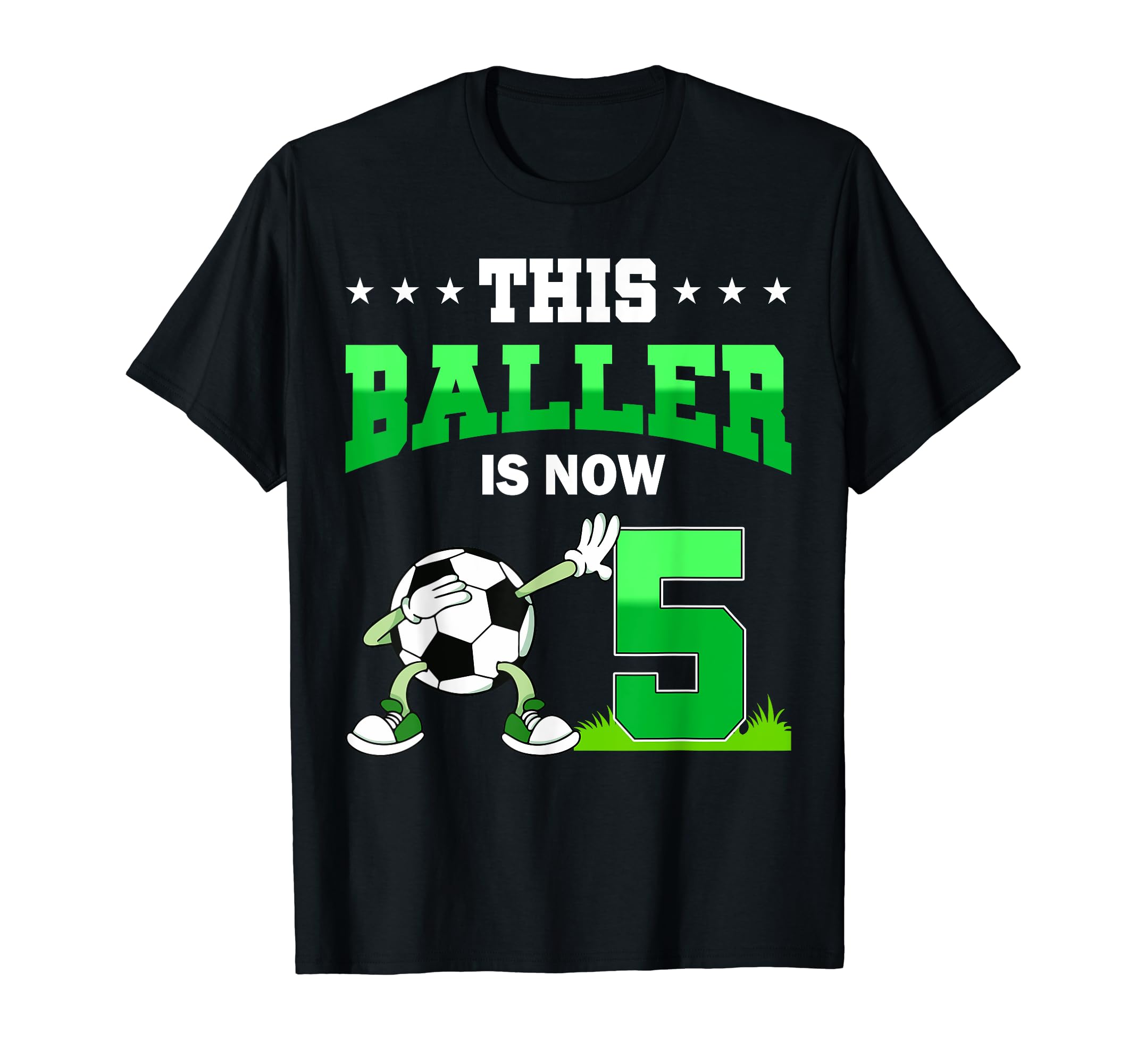 This Baller Is Now 5 Soccer 5Th Bday 5 T-Shirt - Custom Art Print Unisex