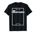 Goalkeeper King Crown Playing Field T-Shirt - Minimalist Print for Adults