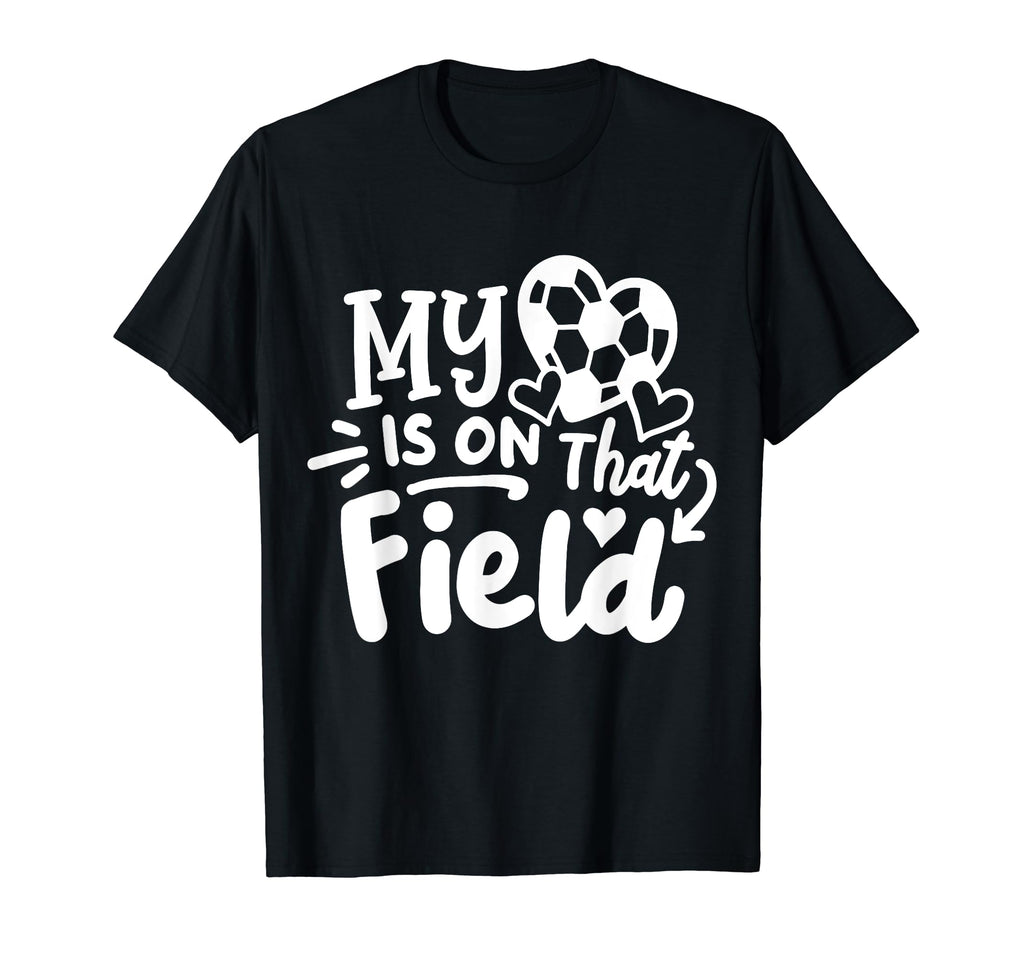 Soccer Mom Mother My Heart Is That T-Shirt - Streetwear Style for Adults